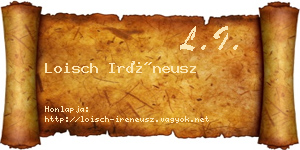 Loisch Iréneusz névjegykártya